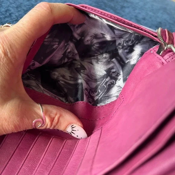 Junior Drake Pink Leather Zip Around Wallet Butter Soft Foldout Organizer - Picture 10 of 16